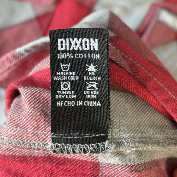 Dixxon Flannel Shirt Men XL Red Gray Plaid Fuego FR Flannel Flame Resistant Work - Picture 11 of 16